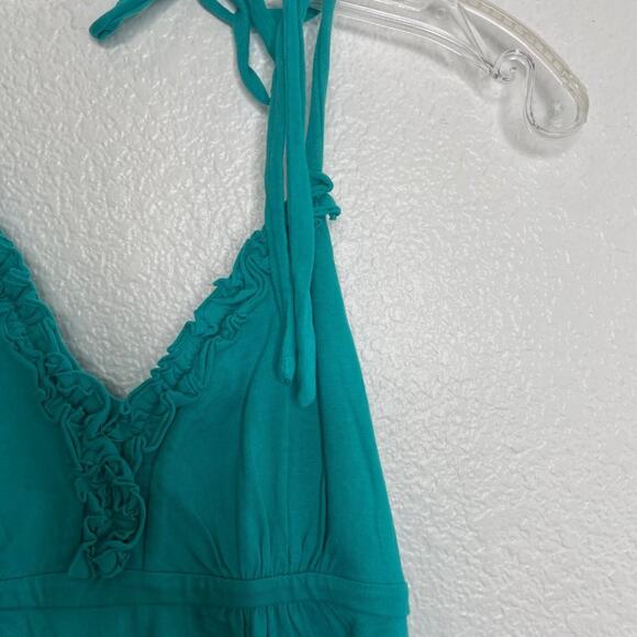 Express Womens Top Size XS Sleeveless Blue Halter V-Neck Casual Blouse - Picture 11 of 11